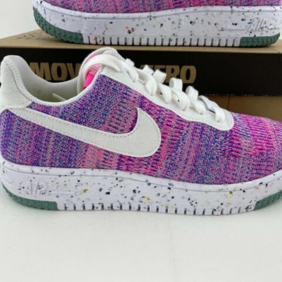 NEW Nike Air Force 1 Crater Flyknit Pink Purple Women's Sneakers Shoes - Picture 5 of 13